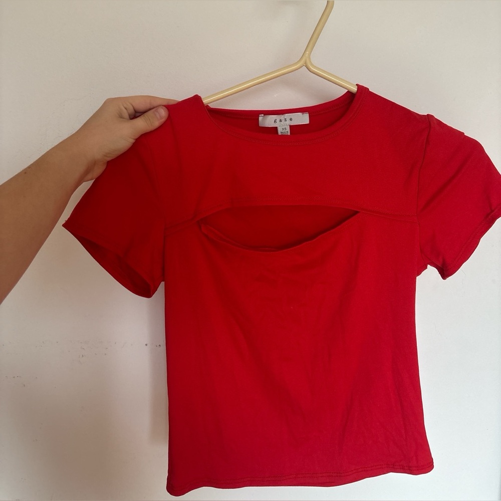 Red Women's Crop Top